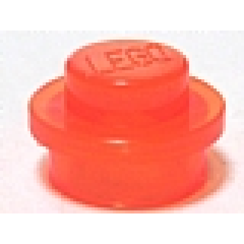 Plaat, Rond 1x1 Trans Neon Orange